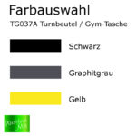 Farbauswahl TG037A Turnbeutel